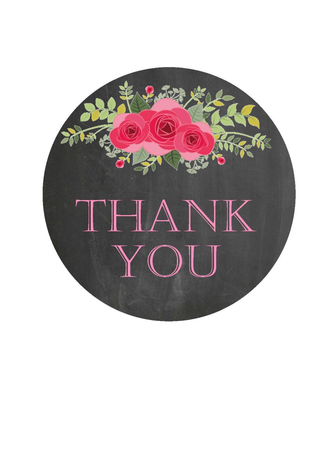  Thank You Stickers  Thank  You  Labels Favor Stickers  round