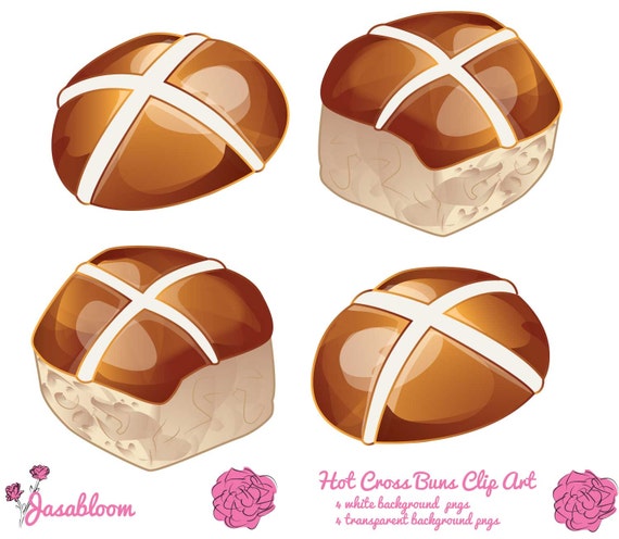 Hot Cross Buns Clip Art Easter Instant Download by Jasabloom