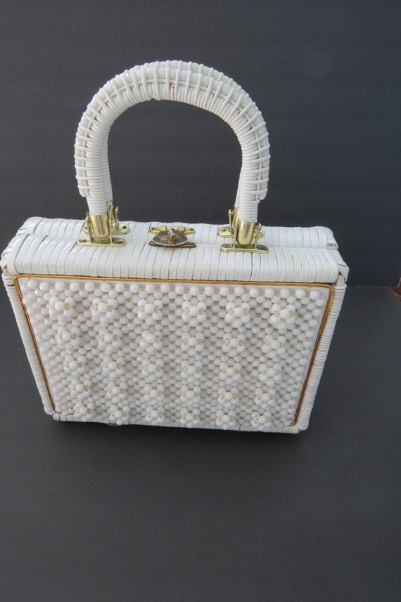 woven rattan purse