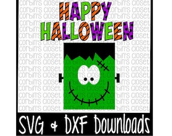 Happy Halloween * Frankenstein Cutting File - SVG & DXF Files - Silhouette Cameo/Cricut