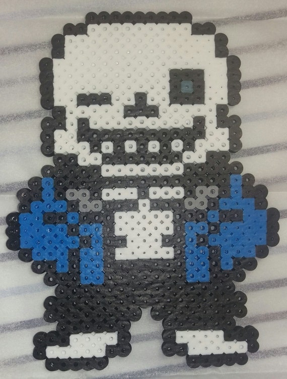 Undertale Inspired Sans Perler Bead Art by XYZPixelCrafts on Etsy