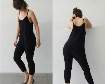 Black Jumpsuit/Baggy Jumpsuit/Minimal Jumpsuit/Jersey Jumpsuit/Woman Jumpsuit/ Girl Jumpsuit/ All season Jumpsuit/ Sexy /Black Roomper