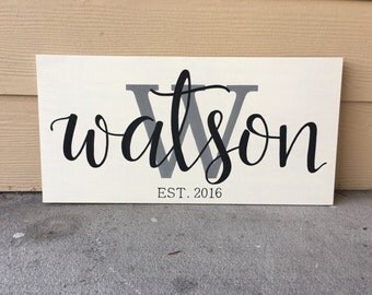 Custom Wood Sign | Family Name Sign | Last Name Sign | Established Sign | Personalized Wood Sign | Wedding Gift | Anniversary Gift