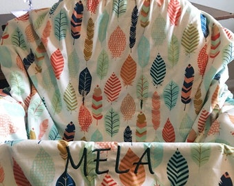 Reversible Custom Shopping Cart Cover w/ MONOGRAM OPTION