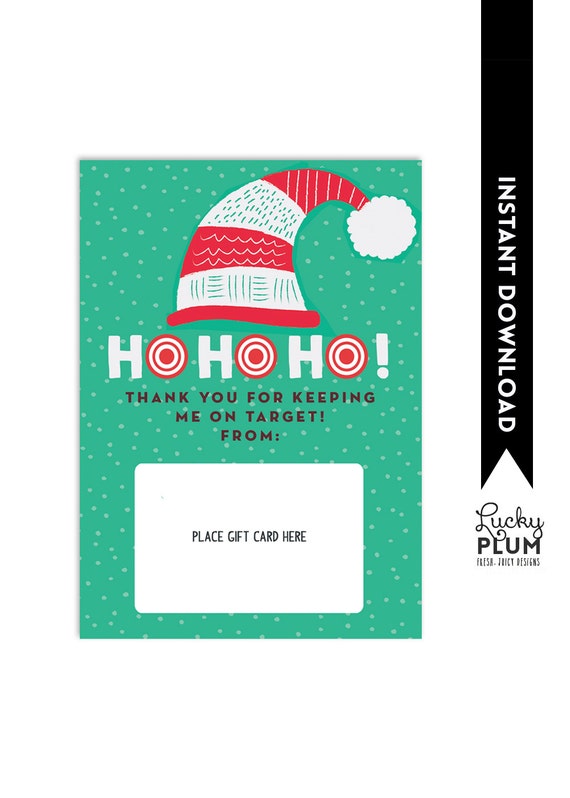 Target Gift Card Holder / Teacher Thank You Card / Christmas