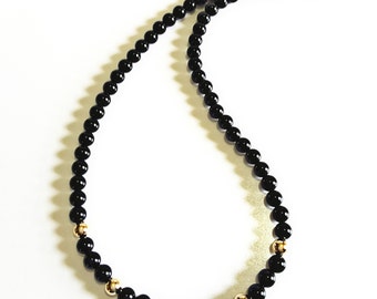 mens black obsidian necklace