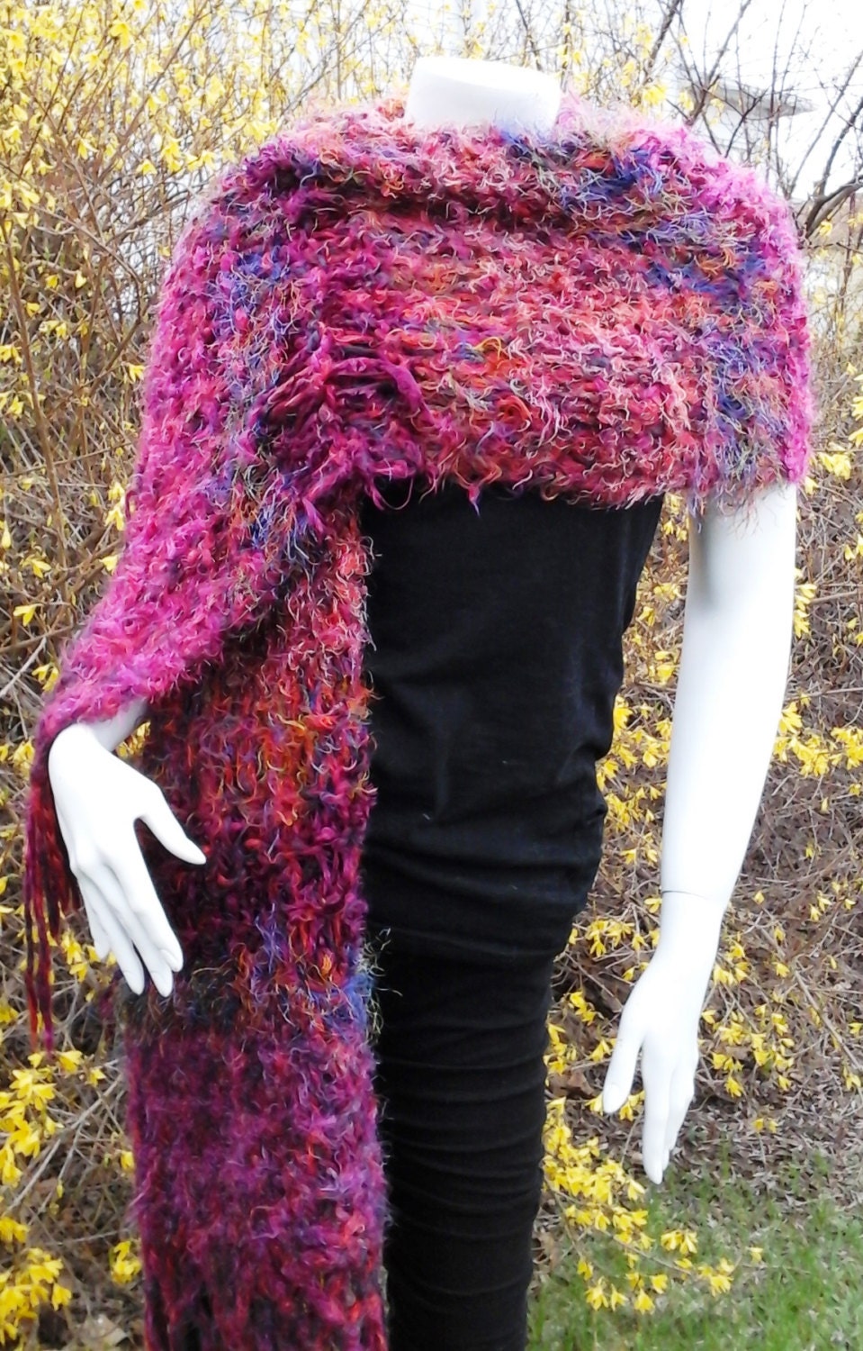 Sunrise/Sunset Knitted Wrap OOAKSALE super scarf