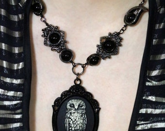 Neo Victorian Goth Jewelry - Necklace - Owl