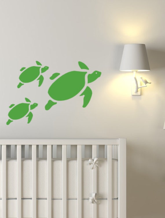 Turtle Wall Decal Sea Turtle decor Beach decor Nautical