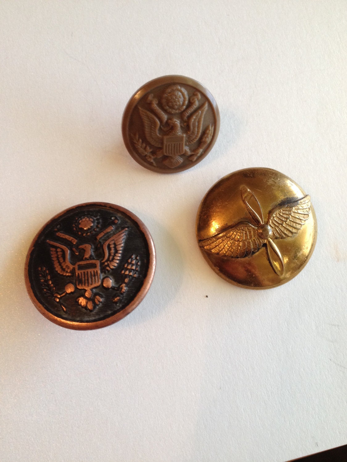 Military Buttons Army Air Corps The Art Metal Works Eagle Set