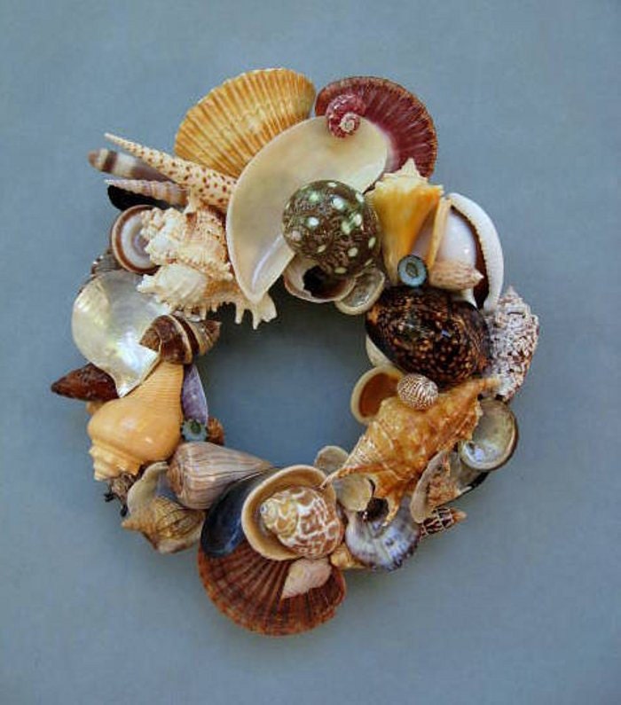 colorful shell wreath or candle ring sw76 colorful shell wreath or candle ring sw76