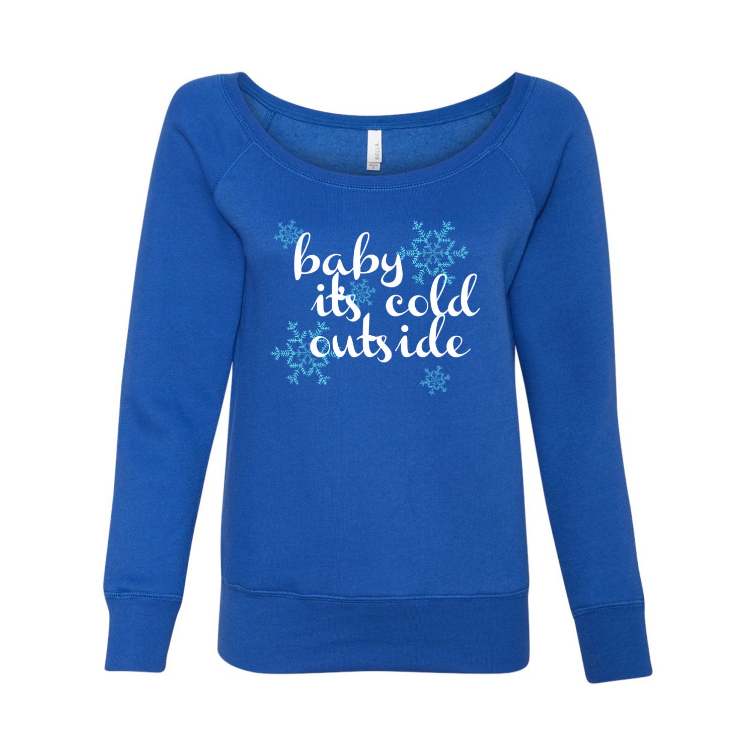 SALE Baby It's Cold Outside / royal blue loose fit