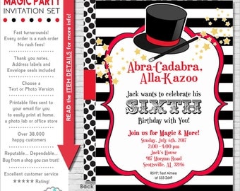 Magic Party Invitation | Magic Birthday Invitation | Magic Invitation Printable | Magician Invitation | Amanda's Parties To Go