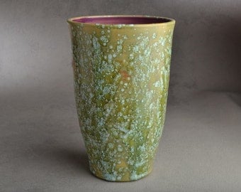 Vase: Wheel Thrown Patina Vase by Symmetrical Pottery Ready To Ship