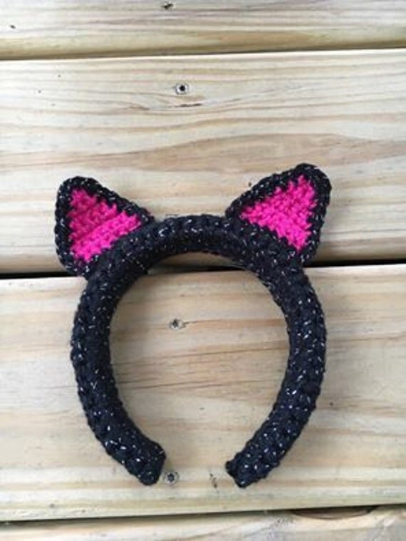 Items similar to Cat ears - kitty ears - crocheted cat ears - headband ...