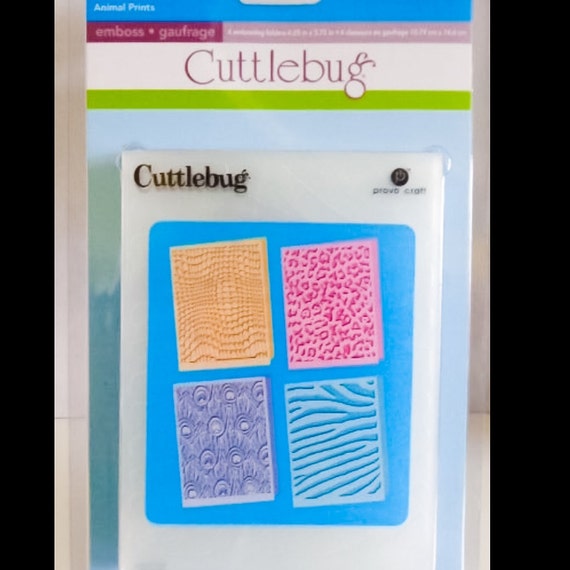 4 Large Embossing Folders ANIMAL PRINTS Folder Set by TrulyTina