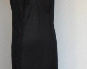 Vintage Maxi Full Slip Black Kayser Size 40 Slip Dress