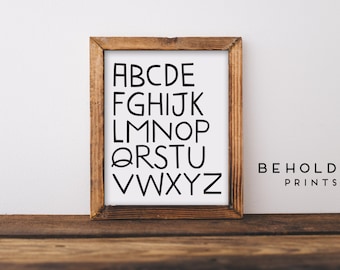 ABC Wall Art, Nursery Wall Art, Alphabet Letters, Alphabet Prints, ABC Print, ABC Wall Decal, Nursery Decor, Nursery Prints, Nursery Letters