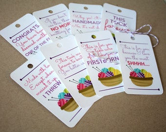 Sassy KNIT Gift Tags - Set of 8 Gift Tags