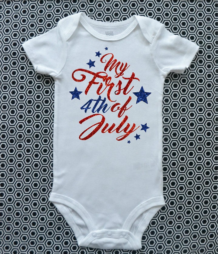My First 4th Of July Independence Day Onesie by BellaBumbleBee