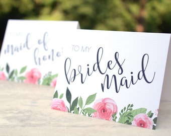 Bridesmaid Thank You Cards - Wedding Thank You Cards - Maid of Honor - Flower Girl - Matron of Honor