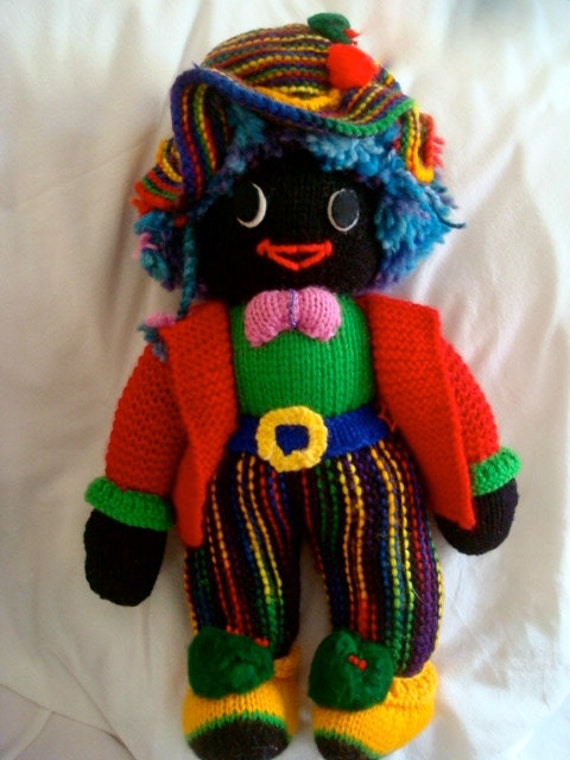 Knitted Toy golliwog boy doll by Chubbalubz on Etsy