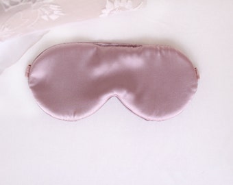 Silk Sleep Mask / Pink Silk Mask / Silk Eye Mask / Pink Satin Mask / Blush Sleep Mask / Blush Pink Mask