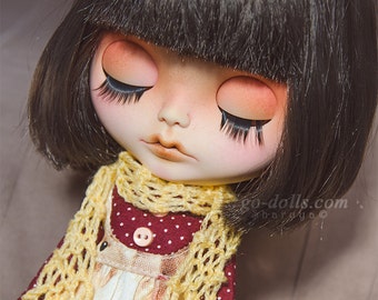 Choose color-Knitted scarf for blythe, pullip, pure neemo, other 1/6 dolls