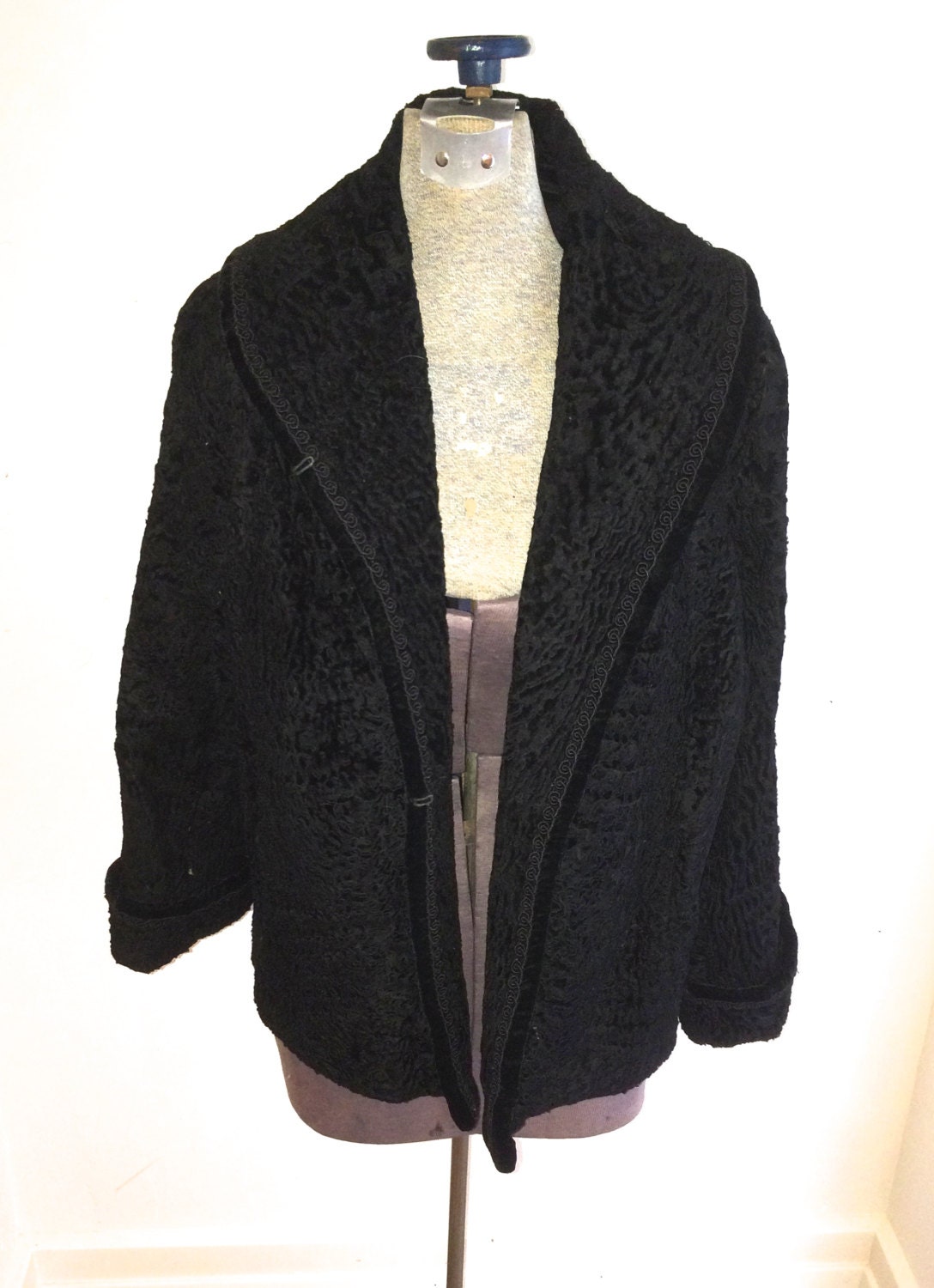 Vintage Persian Lamb Jacket / Black Lamb Coat / Fur coat