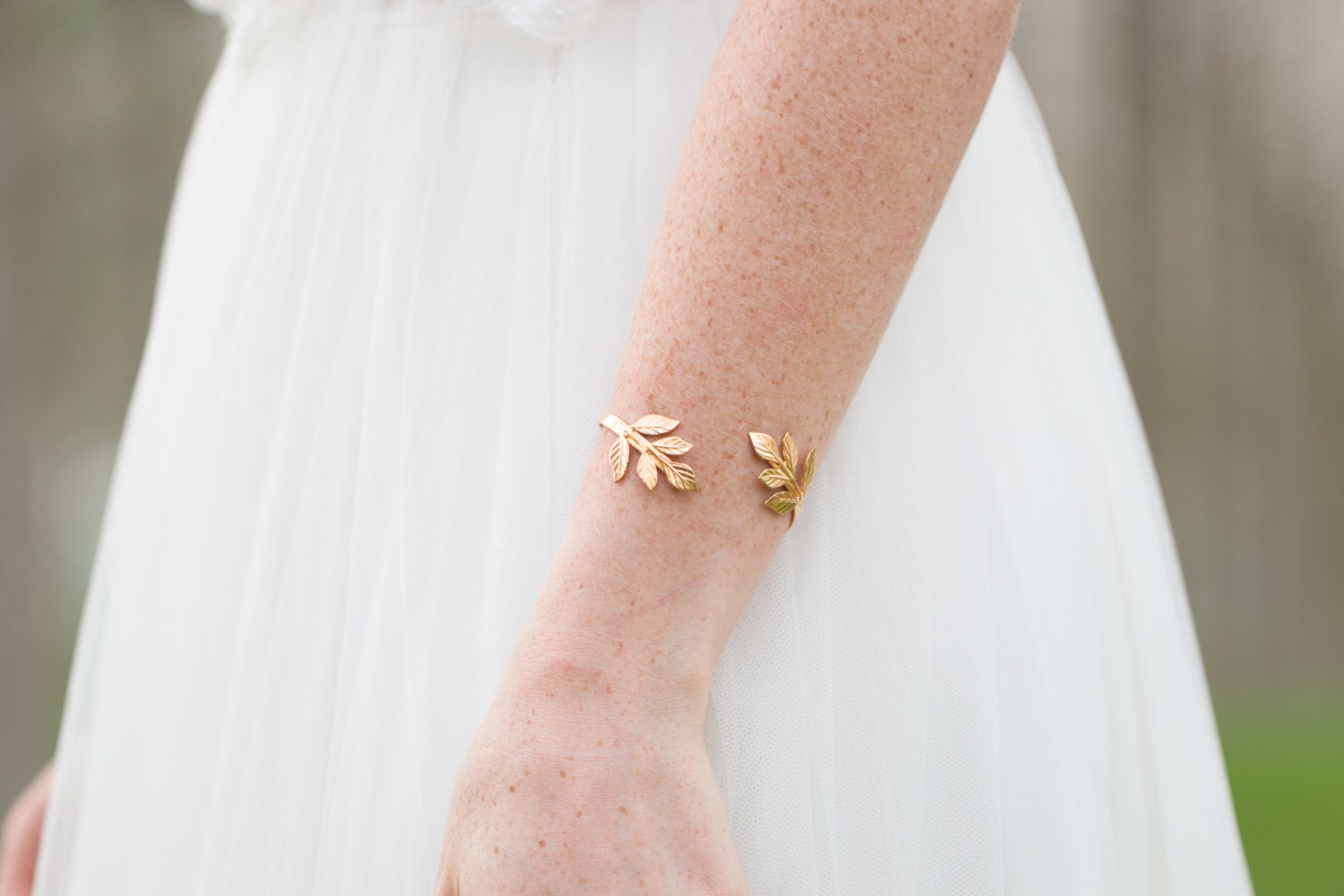 Leaf bracelet Gold bracelet Cuff bracelet Bridal bracelet