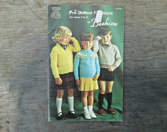 Vintage 1950's Knitting Patterns - Preschool Fashions by Beehive - Beehive Book - Children's Knitting Patterns - Patons Book no. 110