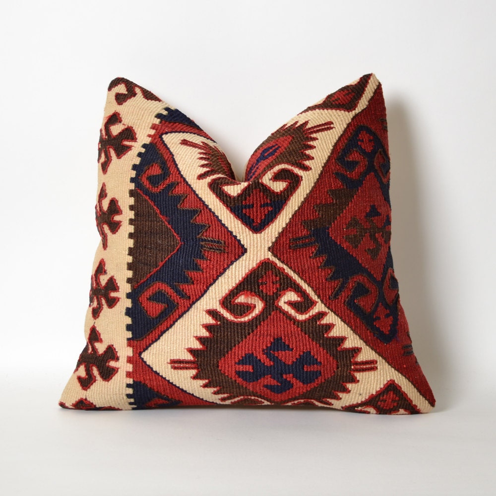 Kilim Pillow Cover 16x16 Southwestern Interior Design Gypsy