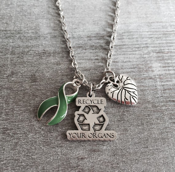 ORGAN DONOR GIFT Silver Necklace organ donor donate organ