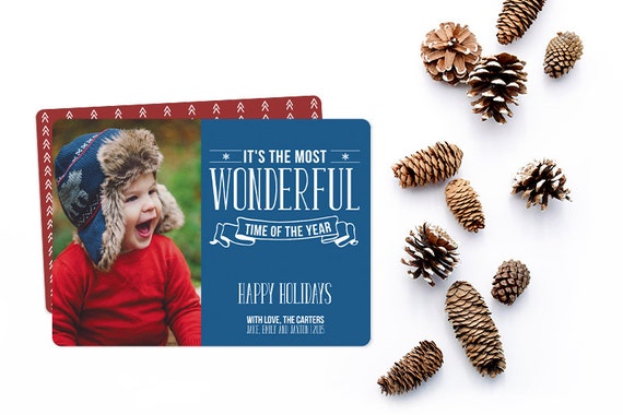 Holiday Photo Card - Personalized to match your family photo - Free customization