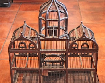 Bird Cage. Antique Large Bird Cage. Collectible Bird Cage.