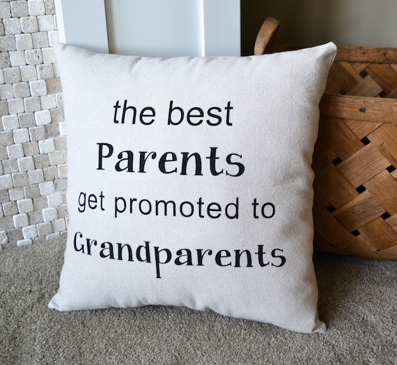 Canvas Grandparent's Pillow New Grandma Grandpa Gift