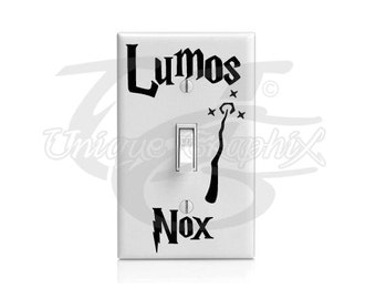 Harry Potter Inspired Lumos Nox light switch decal