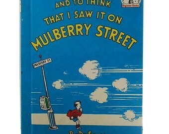 Vintage Dr. Seuss Book, And To Think That I Saw it on Mulberry Street, I Can Read It All By Myself, Beginner Books, Vintage Childrens Book