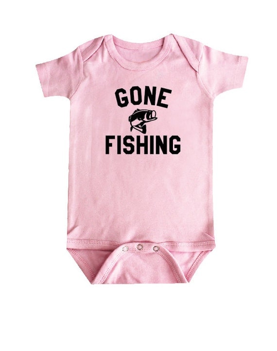 Gone Fishing Baby Clothes Baby Bodysuit Baby Shower Gift