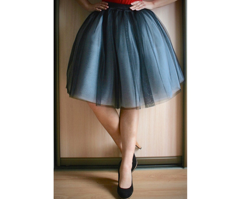 two tone tulle skirt