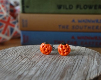 By the Shed Pumpkin Earrings - Fruit - Vegetables - Gardening - Gift - Unique Present - The Good Life - Vegetarian Gift - Halloween Earrings