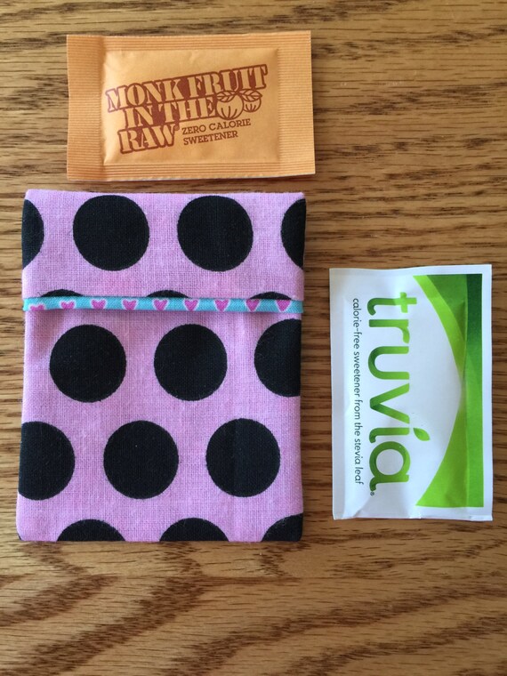 Sugar Packet Holder Travel Case for purse or pocket holder