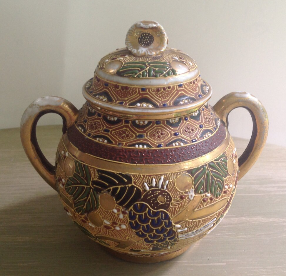Sugar bowl japanese Satsuma china