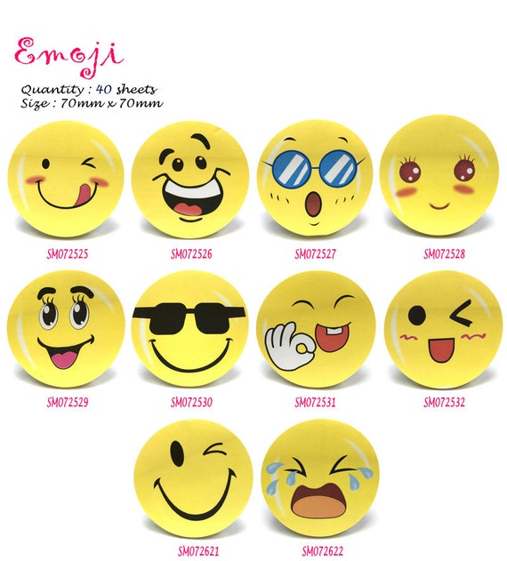 Items similar to Emoji Post IT Notes Sticky Memo on Etsy