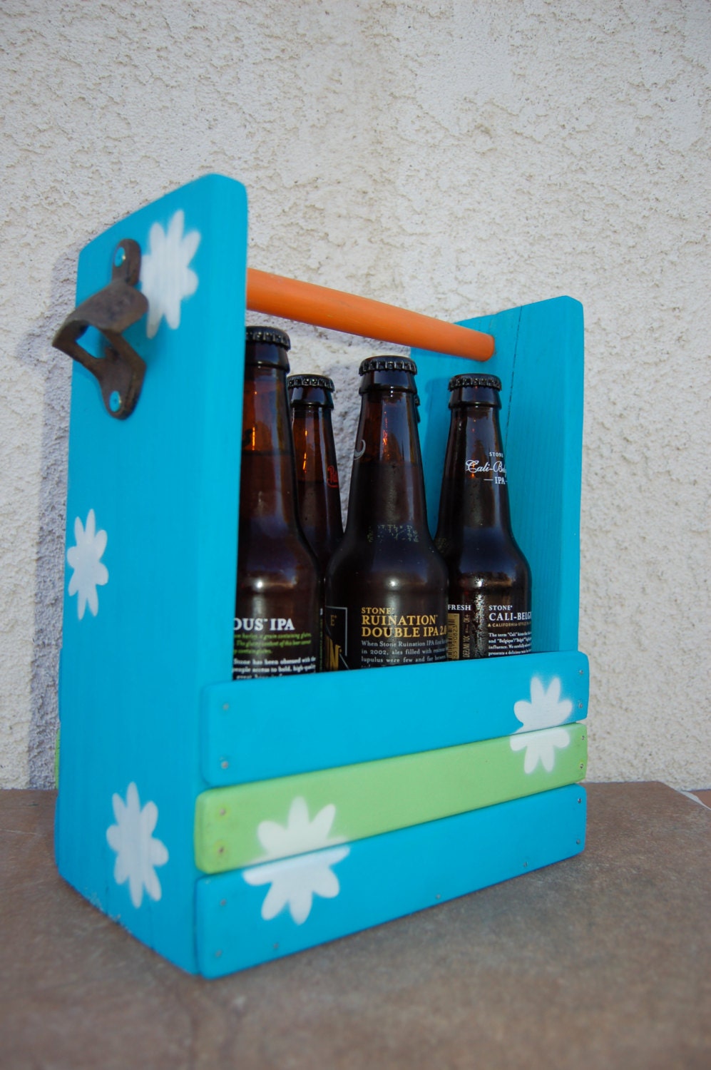 Beer Carrier Six Pack Beer Holder With Bottle Opener by WoodCore