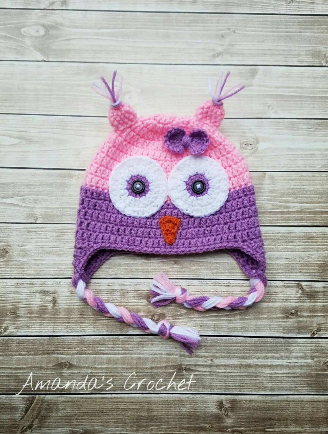 Crochet Owl Hat / Newborn Baby Photo Prop / Owl / Winter Hat