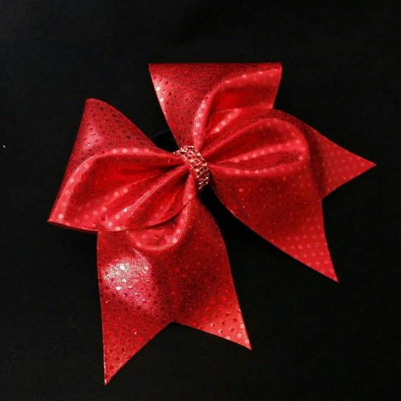 Red cheer bow cheer bow sequin cheer bow cheerleading bow