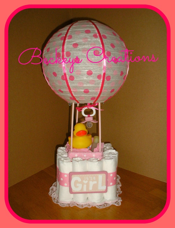 Hot Air Balloon Diaper Cake