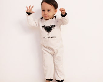Baby Game of Thrones Costume | Toddler Halloween Costume | Night's Watch Outfit | GoT Jon Snow OnePiece Stark Girl/Boy Goth | Sizes NB-4T