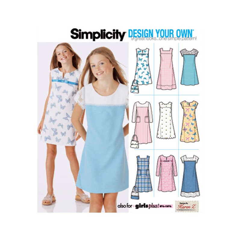 Girls Pullover Jumper or Dress Sewing Pattern Design your Own